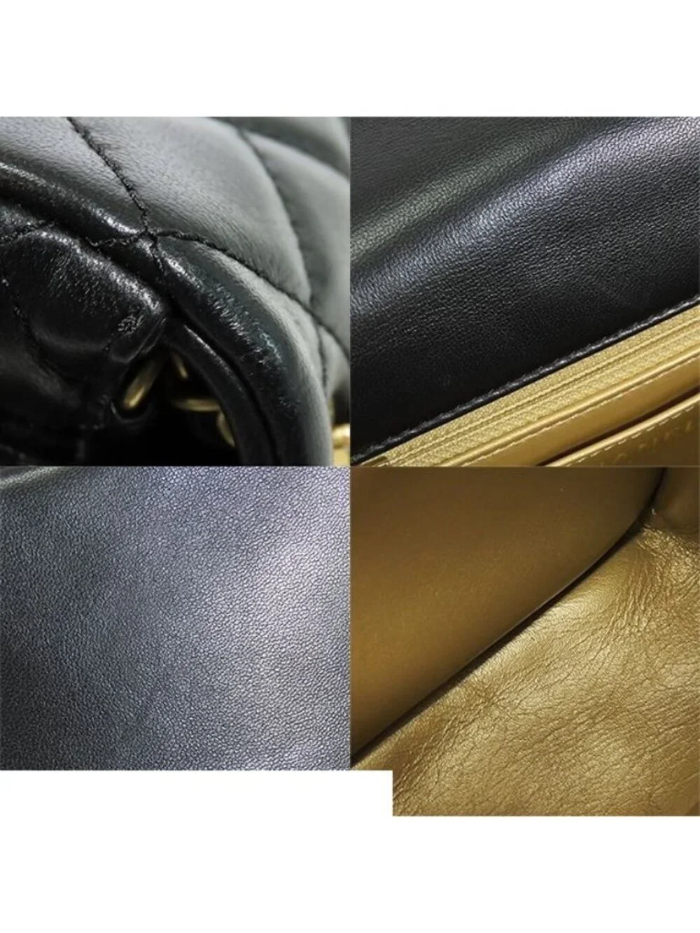 Chanel Chain Black Gold Lambskin Quilted Mini Single Flap Coco Ball Shoulder Bag